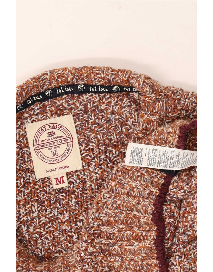 Fat Face Mens Crew Neck Jumper Sweater Medium Brown Flecked Cotton