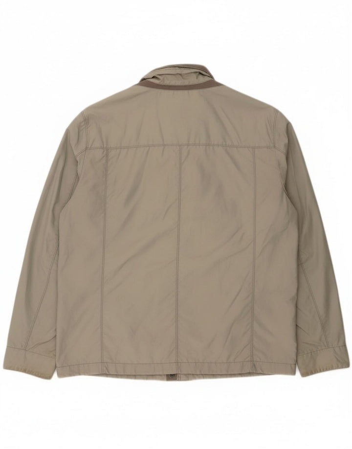 Geox Mens Bomber Jacket UK 44 2XL Grey Cotton