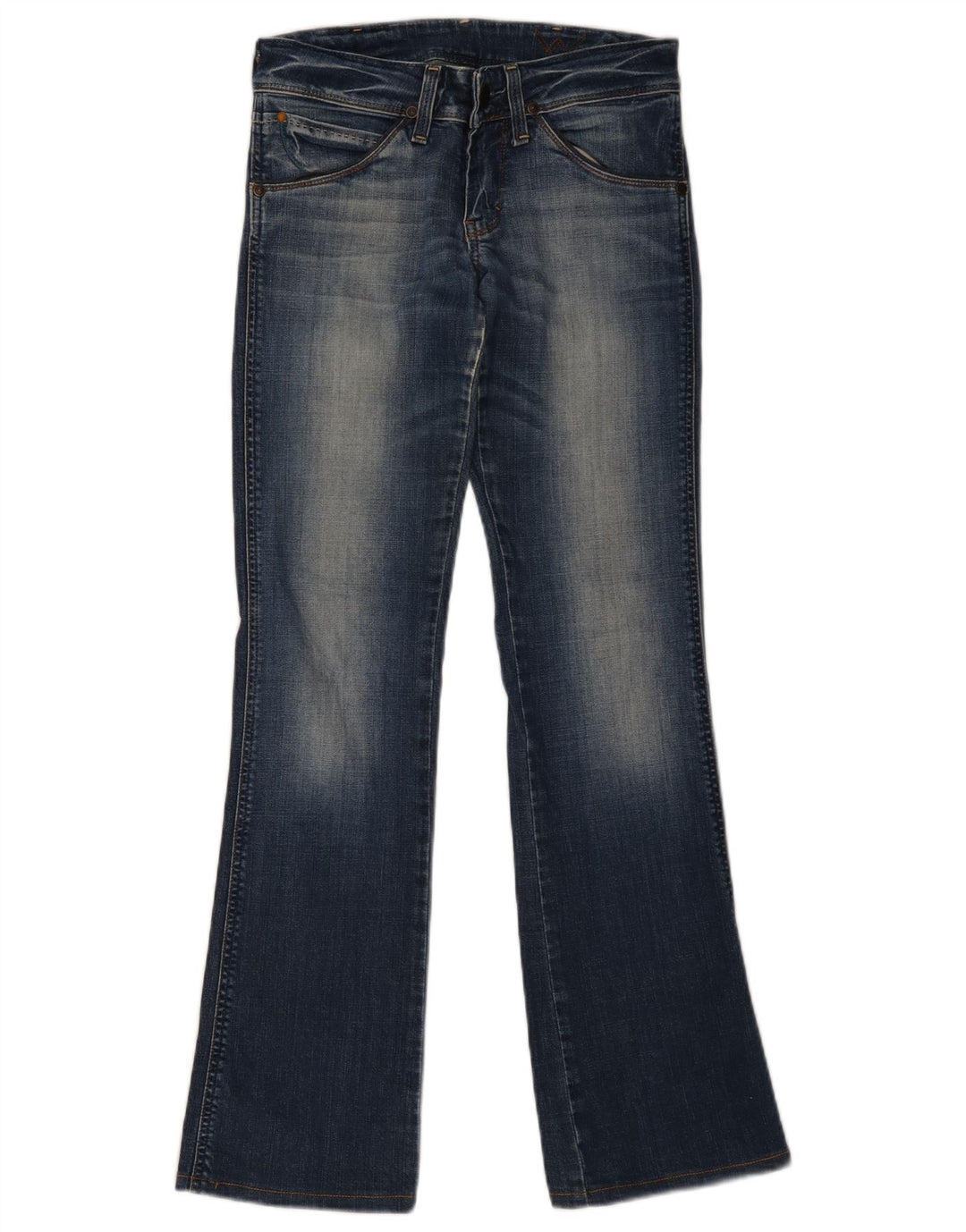 WRANGLER Dame Iris Bootcut Jeans W28 L34 Blå Bomuld