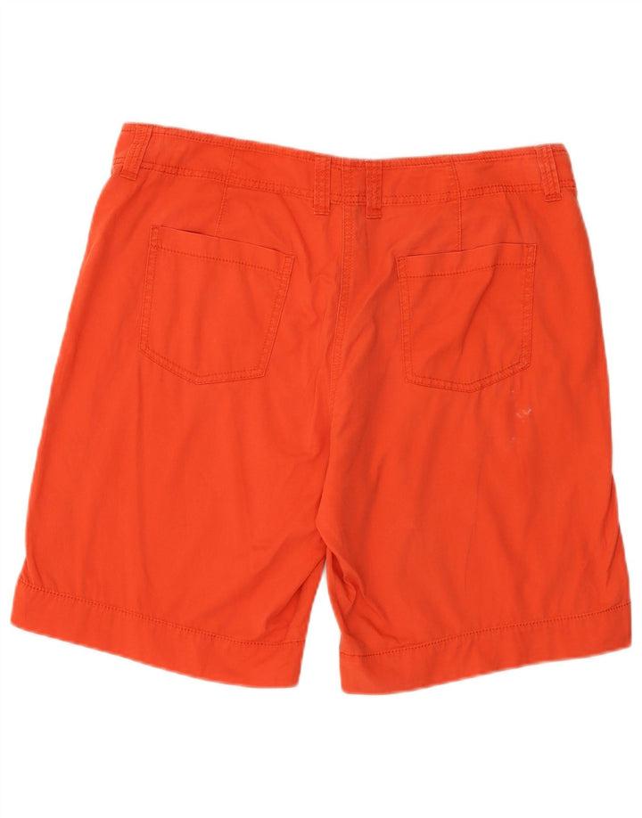 Marks & Spencer Womens Cargo Shorts UK 14 Large W34 Orange Cotton