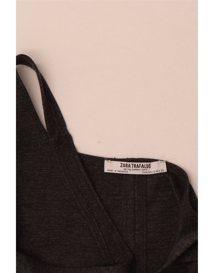 Zara Womens Sleeveless Bodycon Dress UK 8 Small Grey Polyester