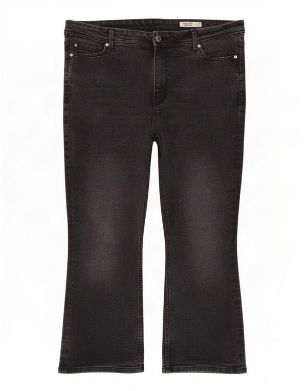Marks & Spencer blugi tăiați pentru femei, slim flare, UK 18 XL W36 L24 negru