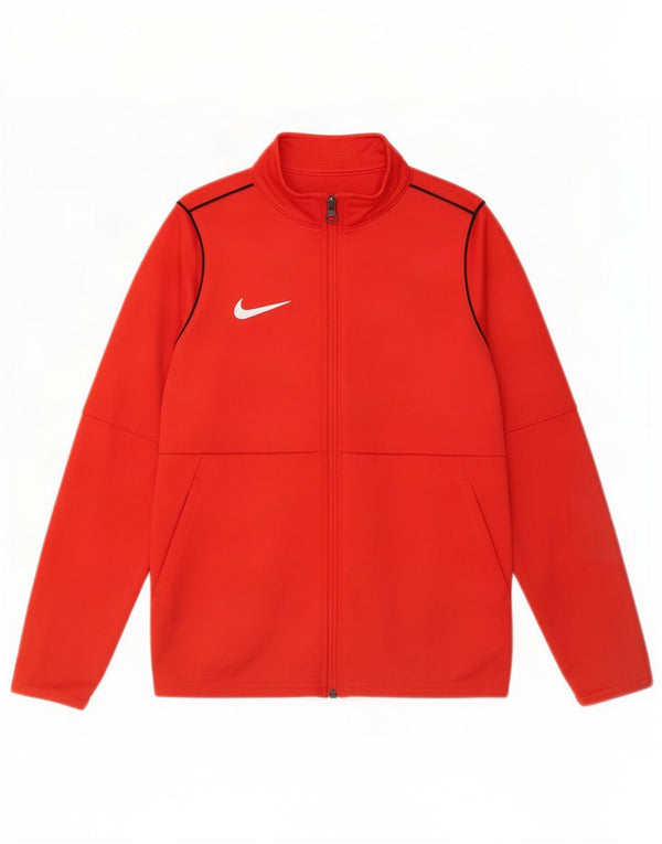 Μπουφάν Nike Boys Dri Fit αθλητική φόρμα 10-11 ετών Μεσαίο κόκκινο πολυεστέρα