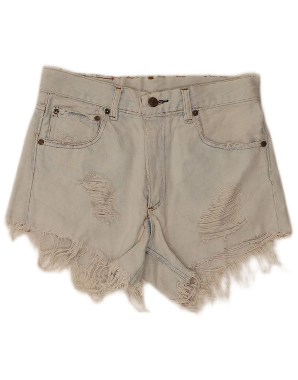 Levi's Womens Distressed Denim Shorts W28 Medium Blue