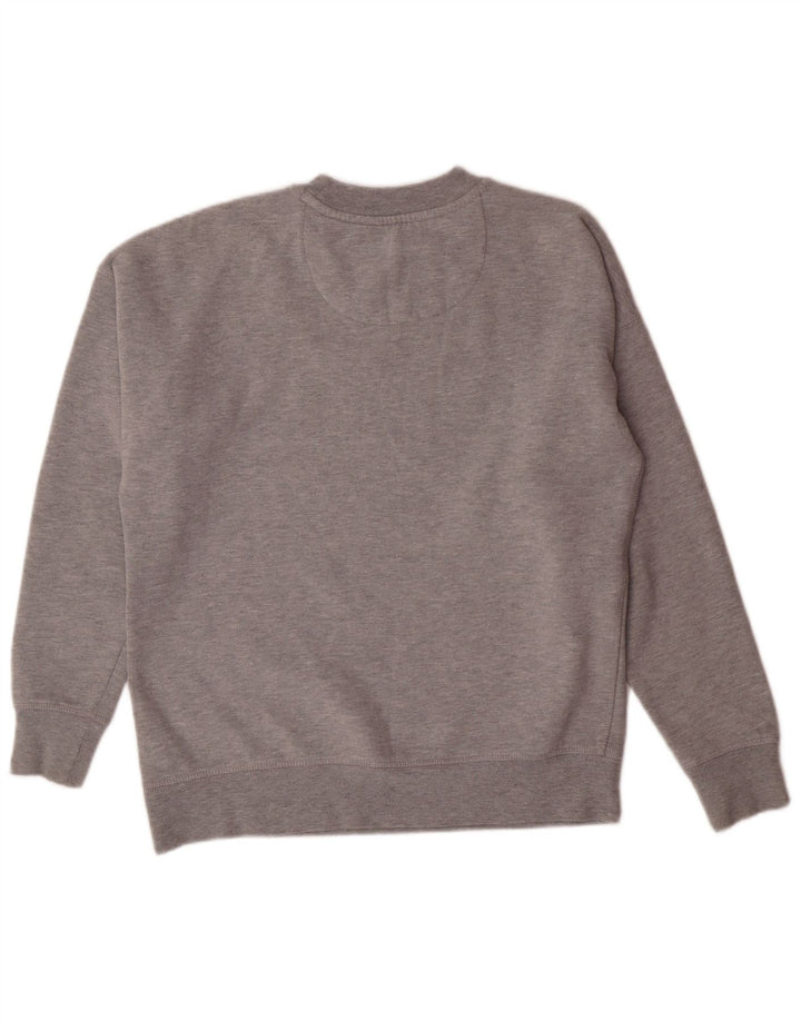 JACK WILLS Womens Graphic Sweatshirt Jumper UK 8 Small Grey Flecked