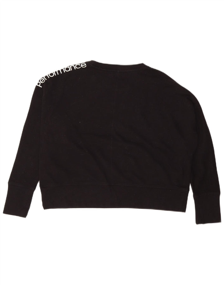 CALVIN KLEIN Womens Graphic Sweatshirt Jumper UK 14 Medium Black
