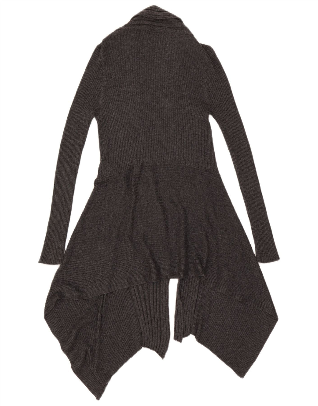 Marks & Spencer Womens Asymmetric Cardigan Sweater UK 10 Small Grey