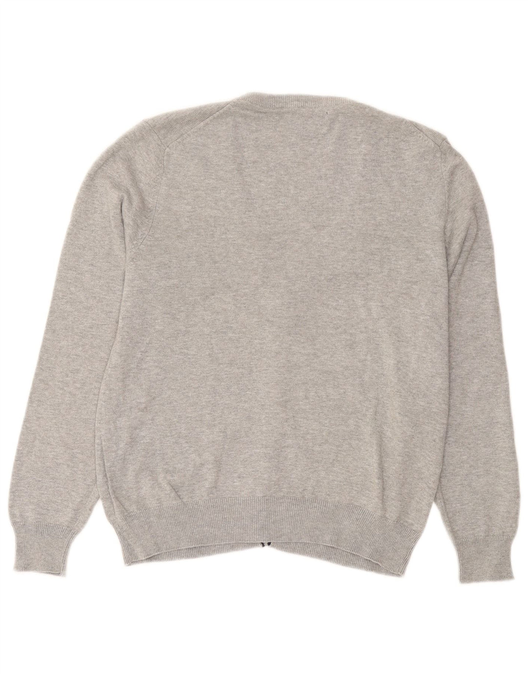 Kappa Mens Cardigan Sweater Small Grey Flecked Cotton
