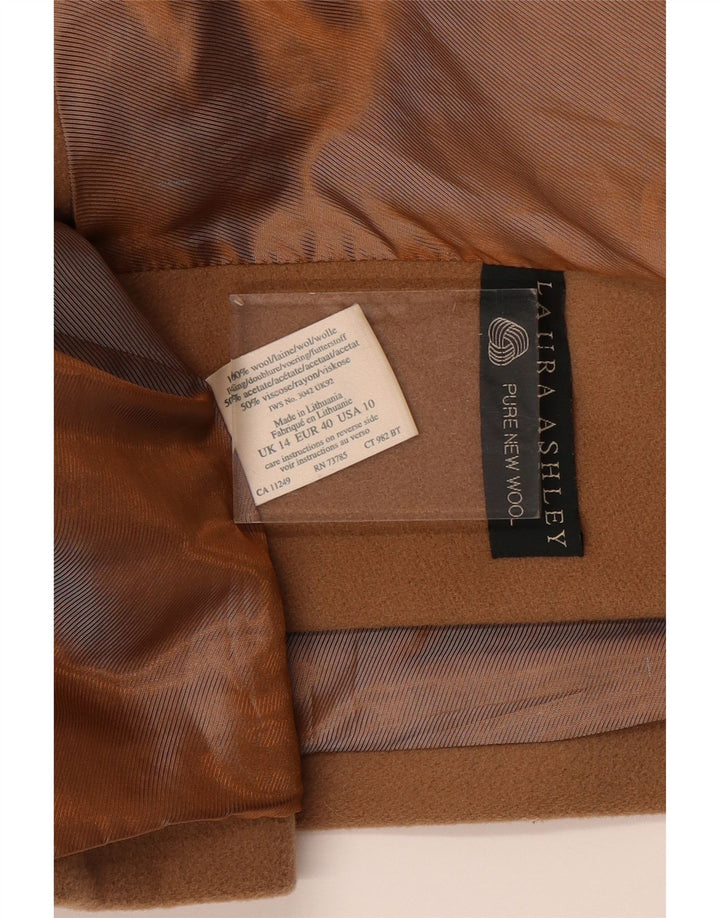 Soprabito da donna LAURA ASHLEY UK 14 Large Lana vergine marrone
