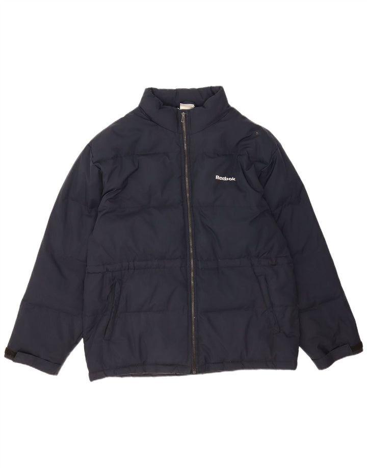 Jachetă căptușită supradimensionată pentru femei Reebok UK 16, mare, albastru, poliester