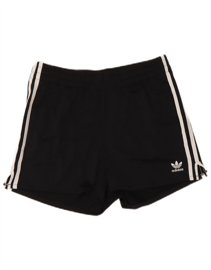 Adidas Womens Sport Shorts UK 10 Small Black Polyester