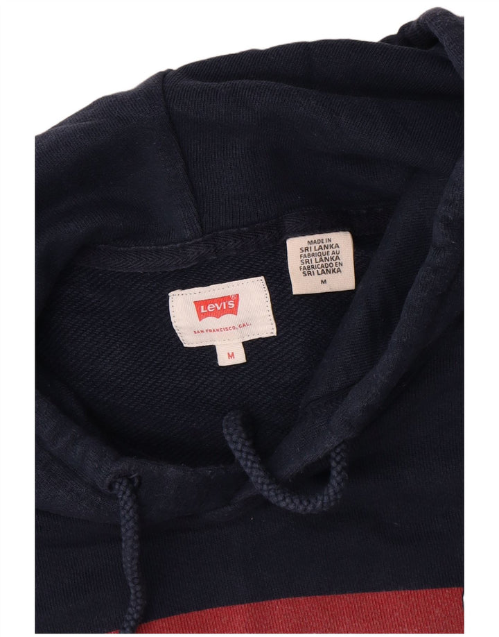 Męski sweter z kapturem Levi's z grafiką, średni granatowy, bawełniany