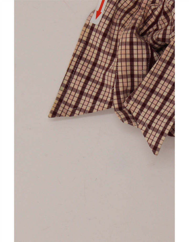 Tommy Hilfiger Womens Shirt US 6 Medium Maroon Check Cotton