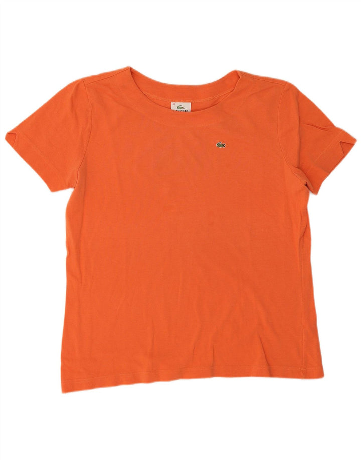 Lacoste Womens T-Shirt Top Size 48 XL Orange Cotton
