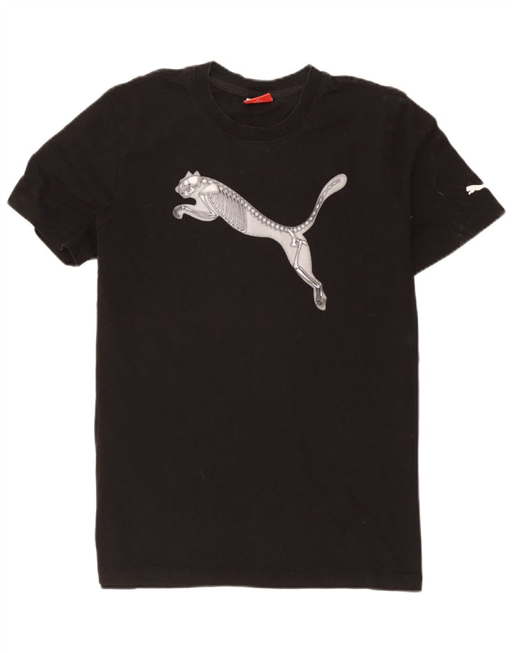 Puma Herre grafisk T-shirt Top Medium Sort Colourblock