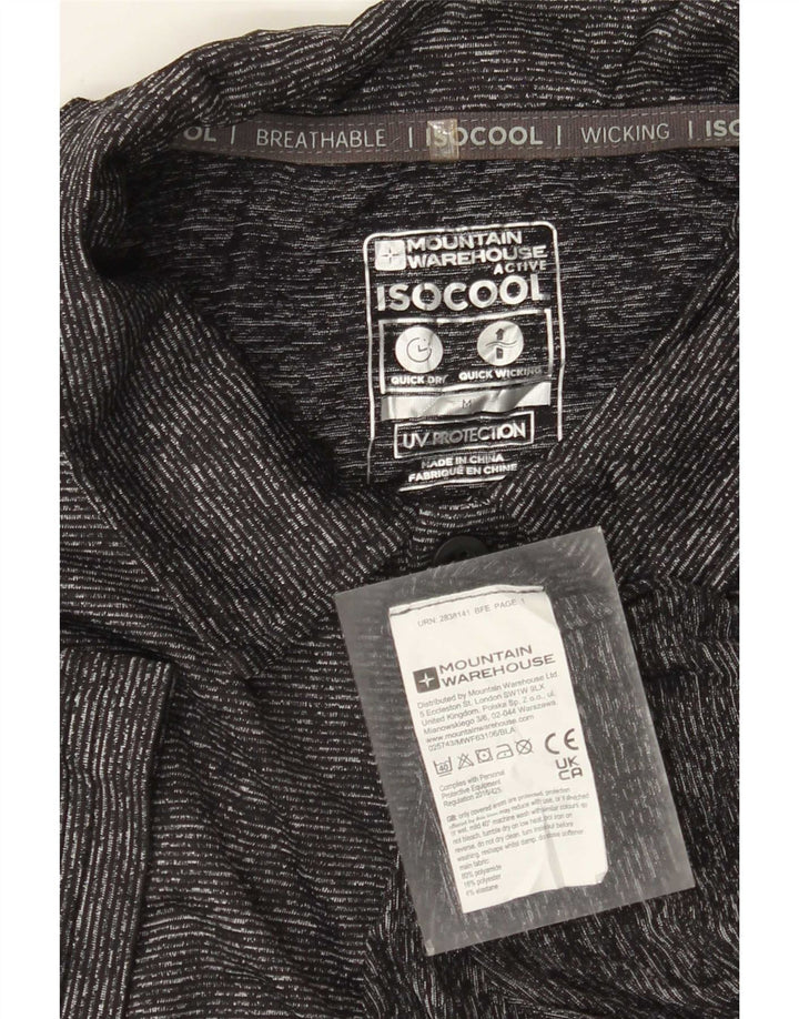 Mountain Warehouse Mens IsoCool Polo Shirt Medium Grey Flecked Polyamide