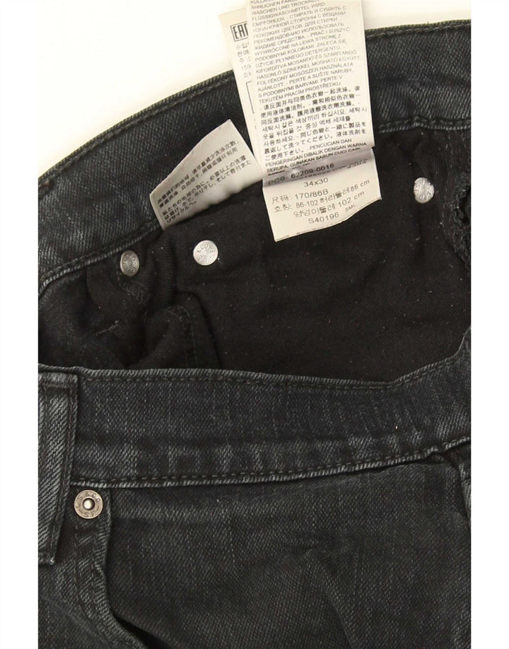 Levi's Mens Slim Jeans W34 L30 Black Cotton