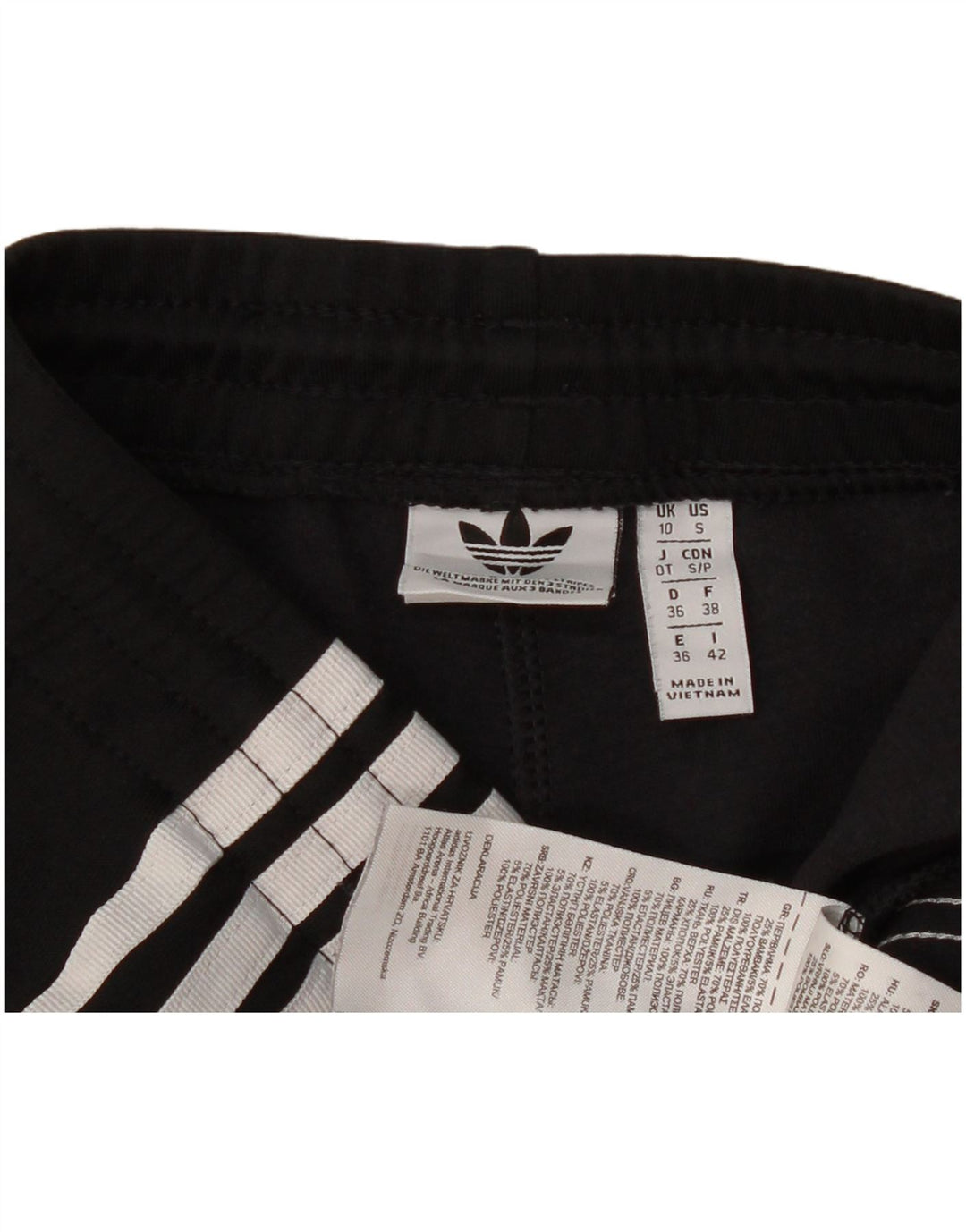 Adidas Womens Tracksuit Trousers UK 10 Small  Black Polyester