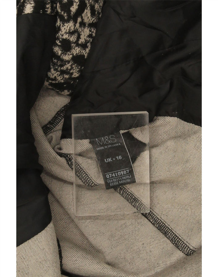 Marks & Spencer Veste blazer pour femme UK 16 Grand imprimé animal beige