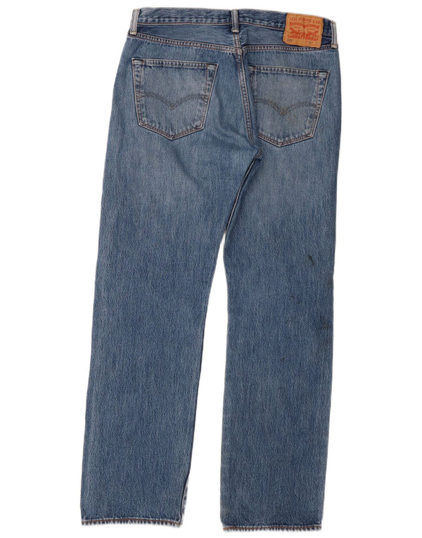 Levi's Masculino 501 Straight Jeans W34 L32 Azul Algodão