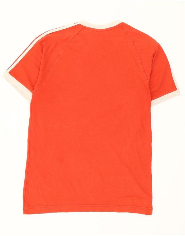 Adidas Mens Camiseta Top Pequeno Vermelho