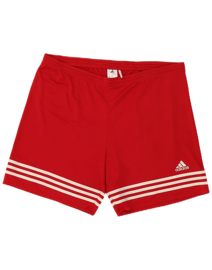 Adidas Mens Climalite Sport Shorts XL  Red Polyester