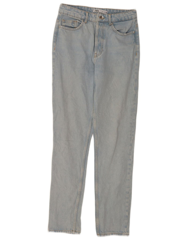 Zara Dame High Waist Slim Jeans EU 38 Small W28 L30 Blue