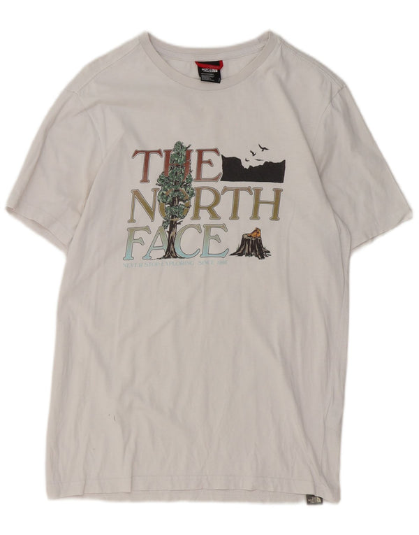 The North Face Mens Graphic T-Shirt Top Small White Cotton
