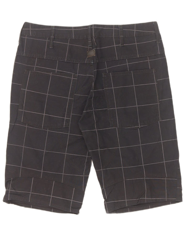 G-Star Mens Bermuda Shorts W32 Medium Black Check Cotton