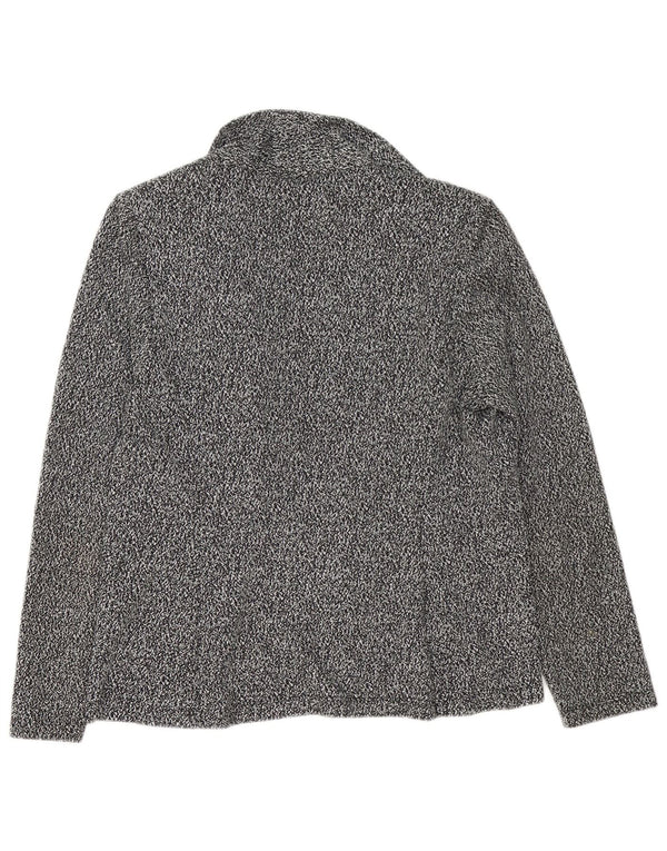 Marks & Spencer Womens Knit Open Blazer Jacke UK 12 Medium Black Flecked