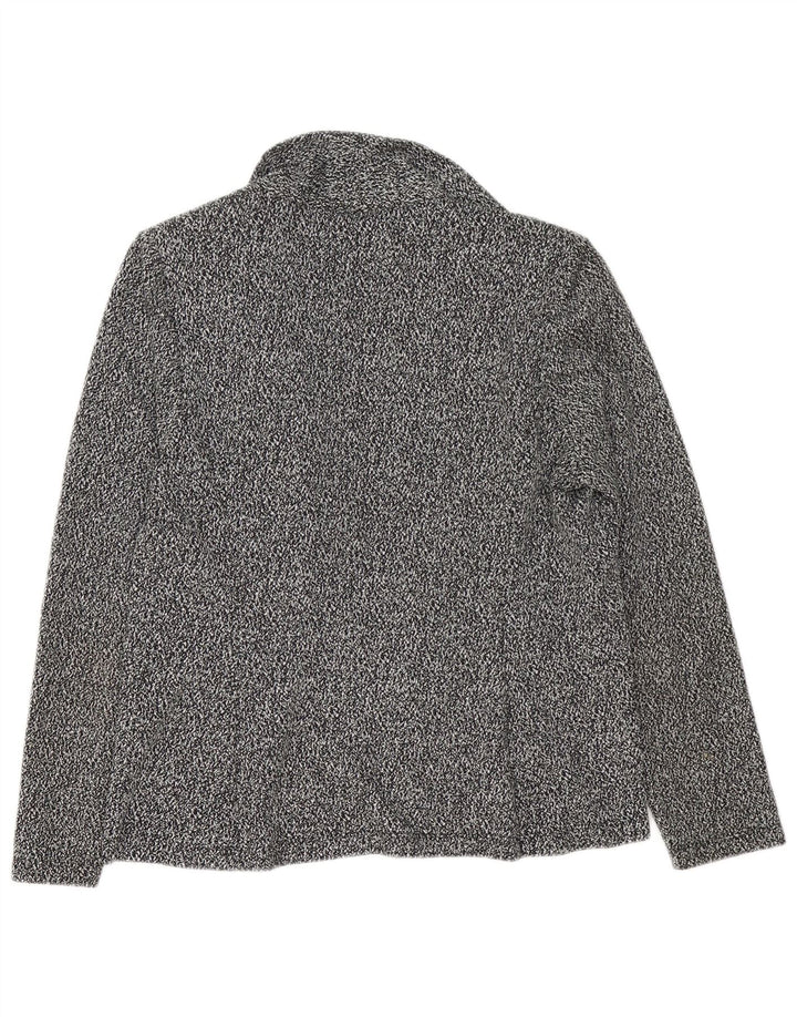 Marks & Spencer Womens Knit Open Blazer Jacket UK 12 Medium Black Flecked