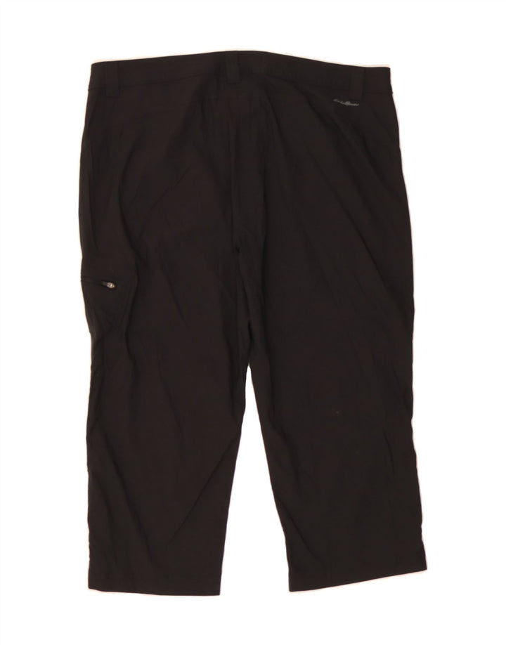 EDDIE BAUER Womens Capri Trousers US 6 Large W33  Black Nylon Vintage Eddie Bauer and Second-Hand Eddie Bauer from Messina Hembry 