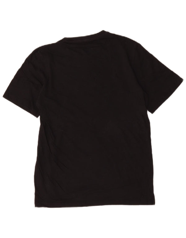 Jack & Jones Mens Graphic T-Shirt Top Small Black Cotton