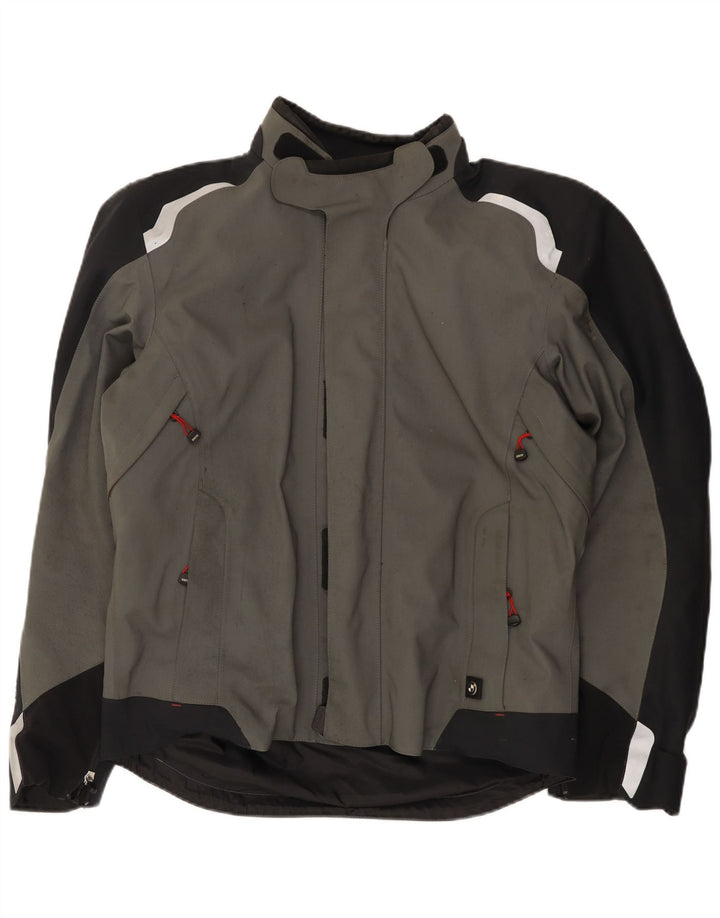BMW Motorrad Mens Racer Jacket IT 50 Large Grey Colourblock Polyamide