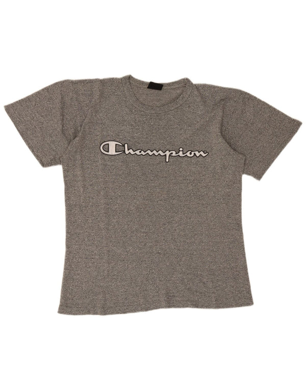 T-shirt grafica da uomo Champion Top grande grigio chiazzato