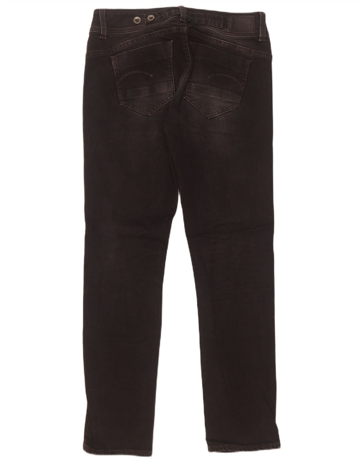 G-Star Womens Midge Straight Jeans W31 L32 Black Cotton