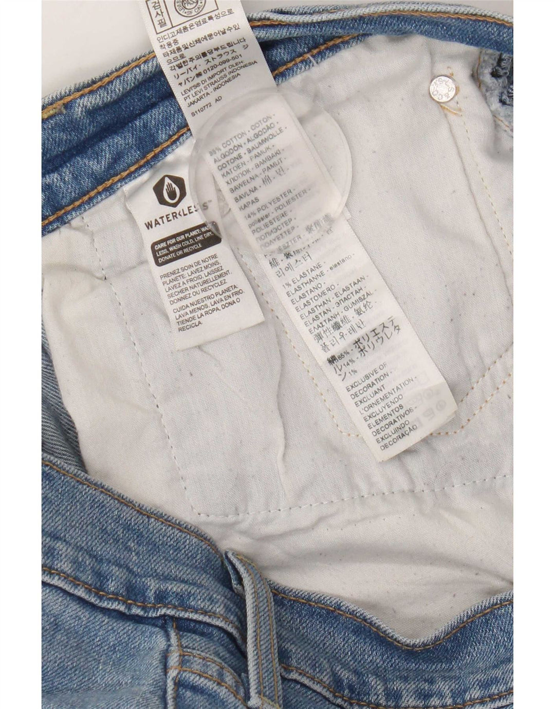 Levi's Womens Ribcage Straight Jeans W31 L29 Blue Cotton