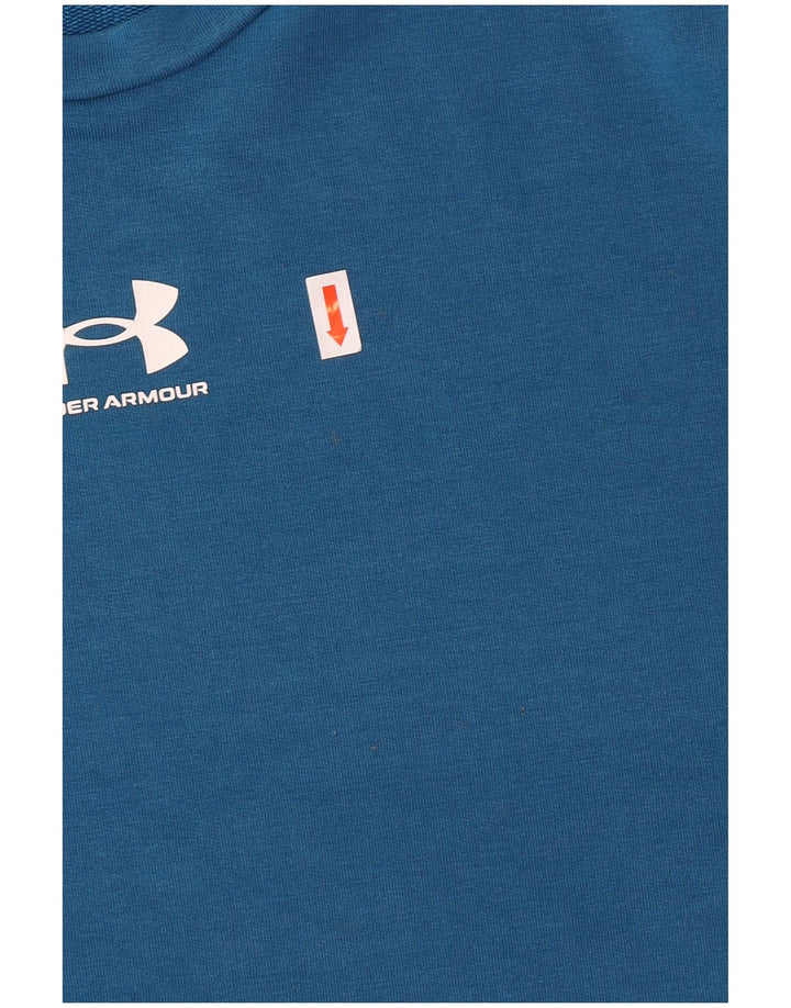 UNDER ARMOUR Womens Oversized Sweatshirt Jumper UK 10 Small Blue Polyester