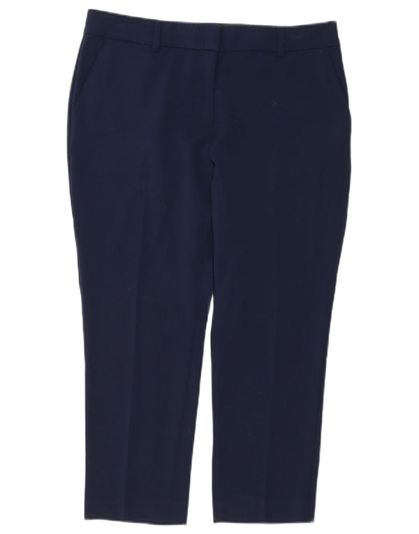 Marks & Spencer Pantalones cortos de cintura alta para mujer UK 12 Medium W26 L24 Nav
