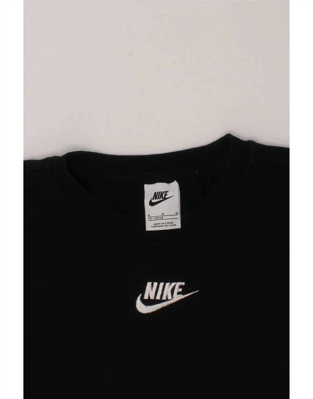 NIKE Boys Sweatshirt Jumper 10-11 Years Medium  Black Cotton Vintage Nike and Second-Hand Nike from Messina Hembry 
