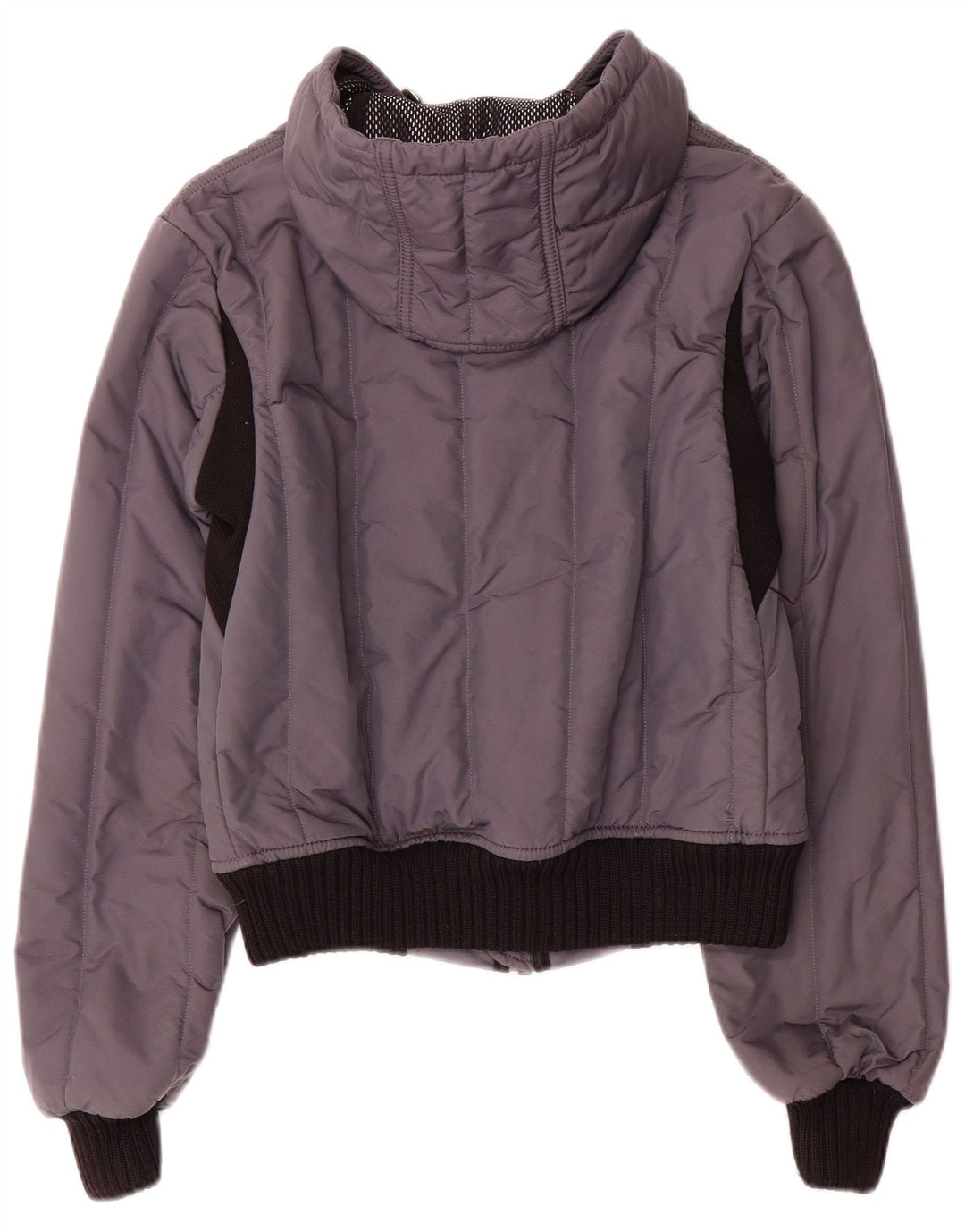 Refrigiwear Womens Hooded Rain Jacket IT 44 Medium Grey Colourblock Nylon