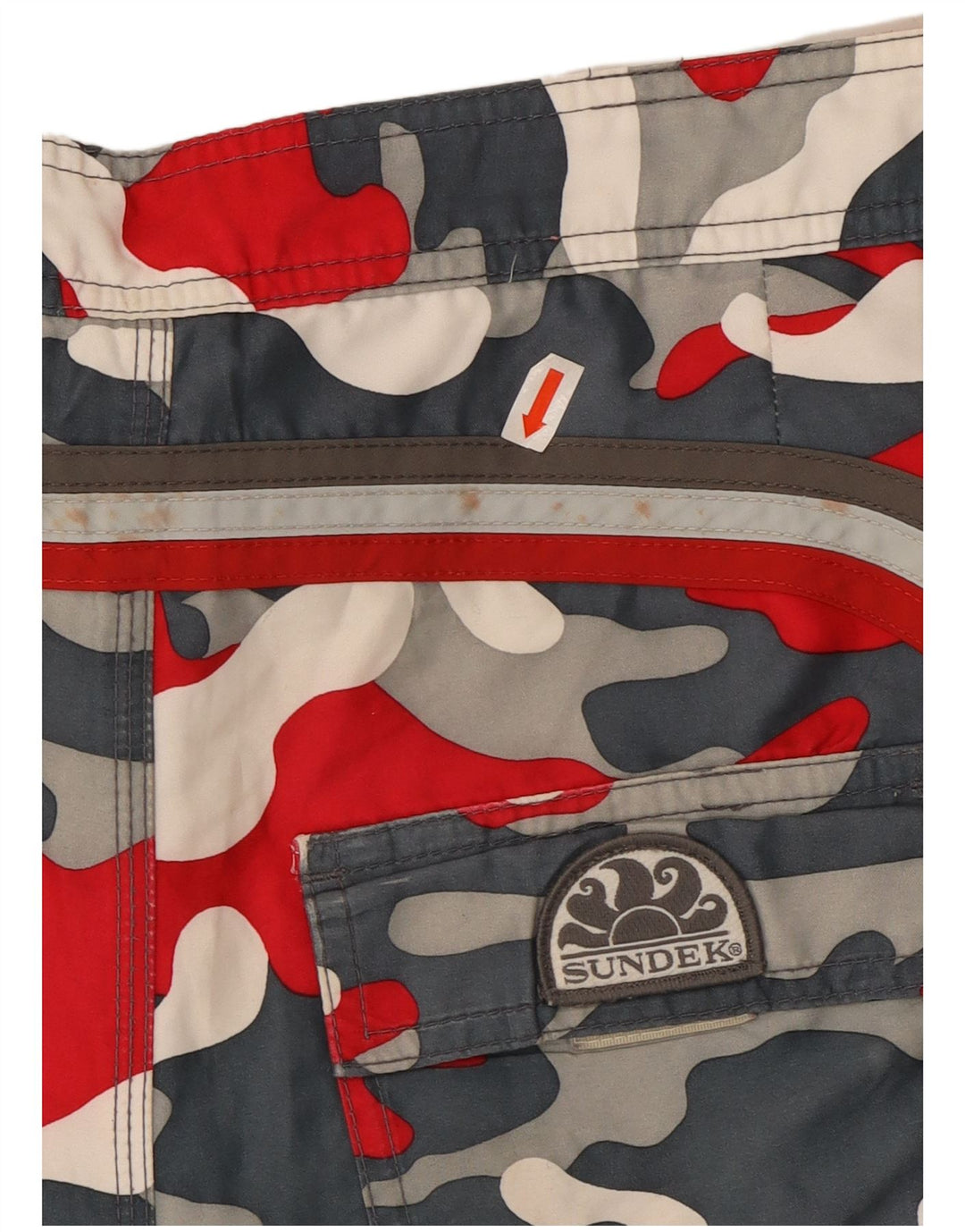 SUNDEK Mens Swimming Shorts Large Multicoloured Camouflage Polyester
