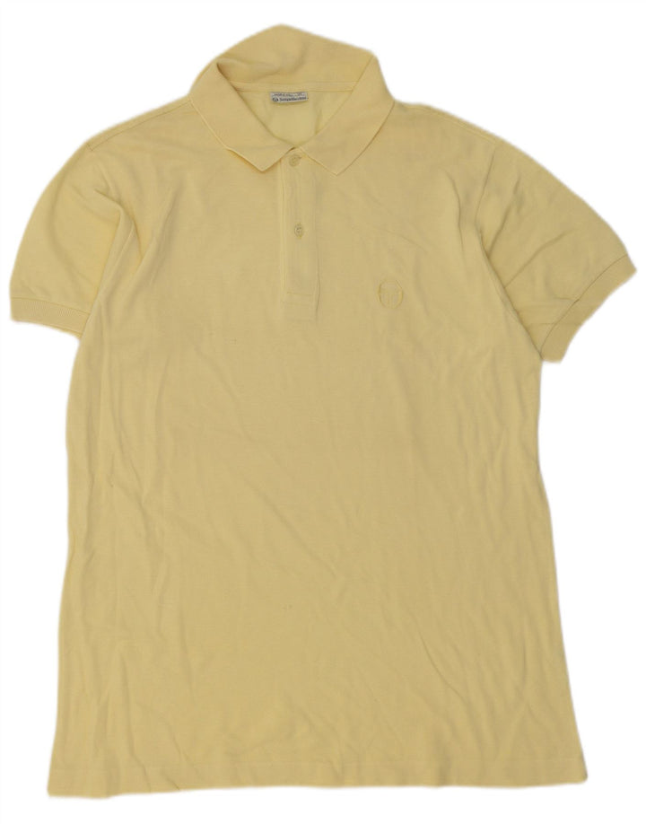 SERGIO TACCHINI Mens Polo Shirt Medium Yellow Cotton