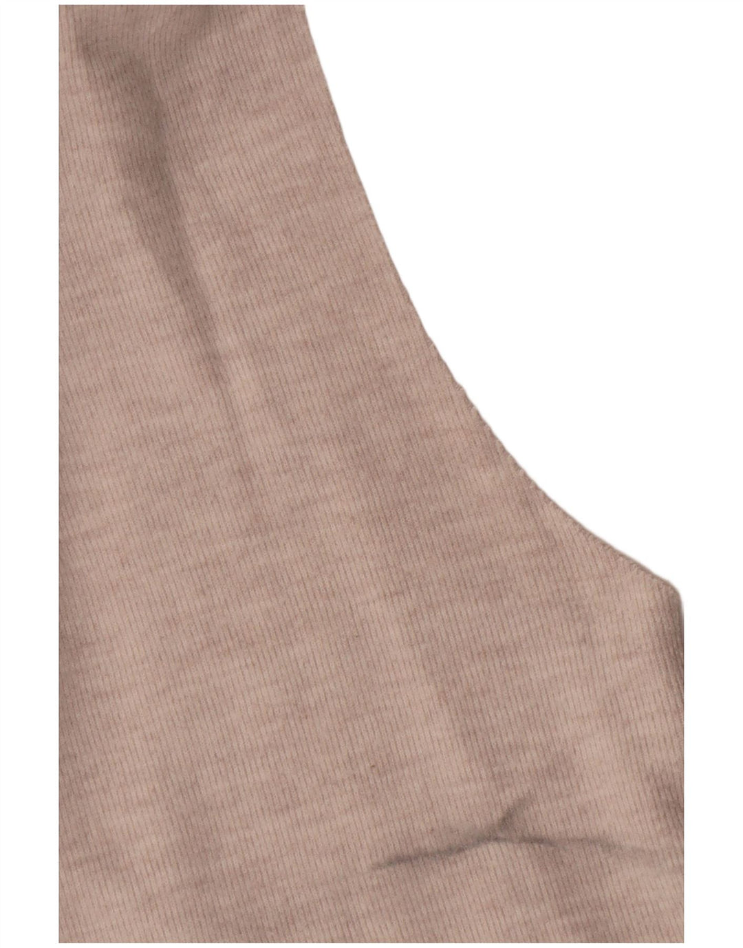 Zara Dame Roll Neck Vest Top UK 12 Medium Beige Bomuld
