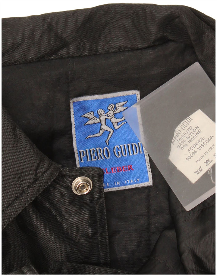 PIERO GUIDI Veste utilitaire pour hommes UK 42 XL Nylon noir