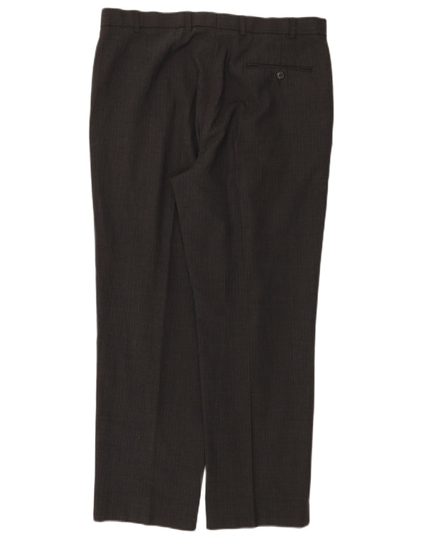 Marks & Spencer Pantalón chino recto para hombre W36 L29 Rayas negras