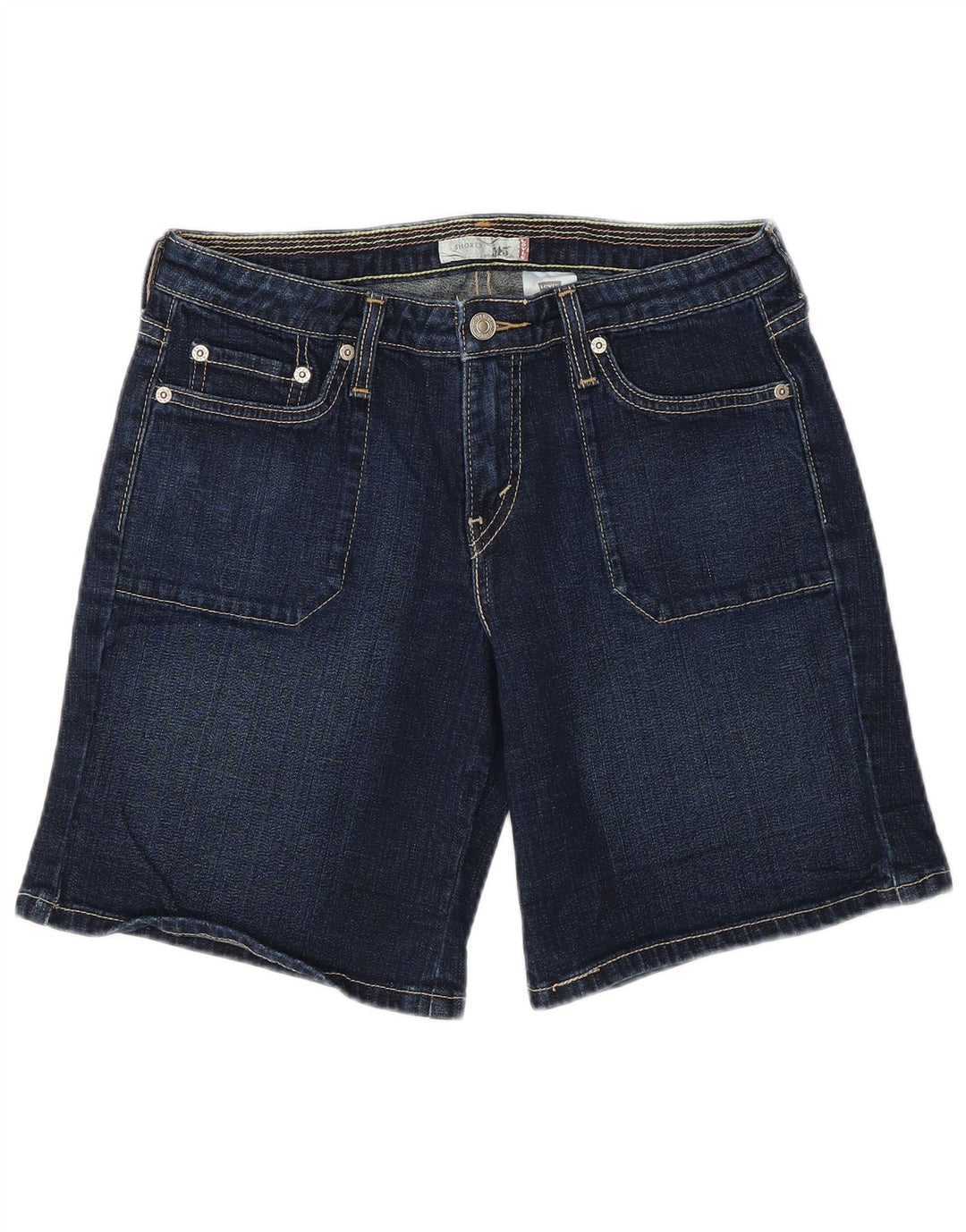 Levi's Womens 545 Denim Shorts US 4 Small W28 Navy Blue Cotton