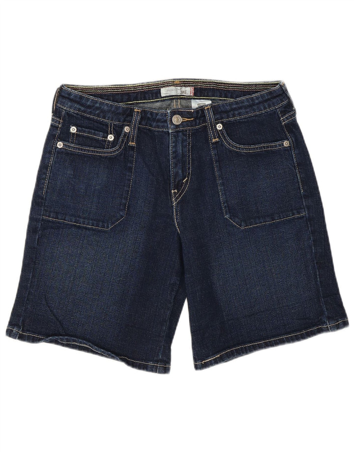 Levi's Womens 545 Denim Shorts US 4 Small W28 Navy Blue Cotton
