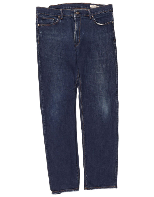 Marks & Spencer Mens Straight Jeans W38 L33 Blue Cotton