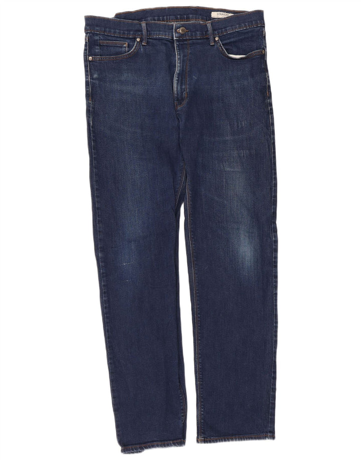 Marks & Spencer Mens Straight Jeans W38 L33 Blue Cotton